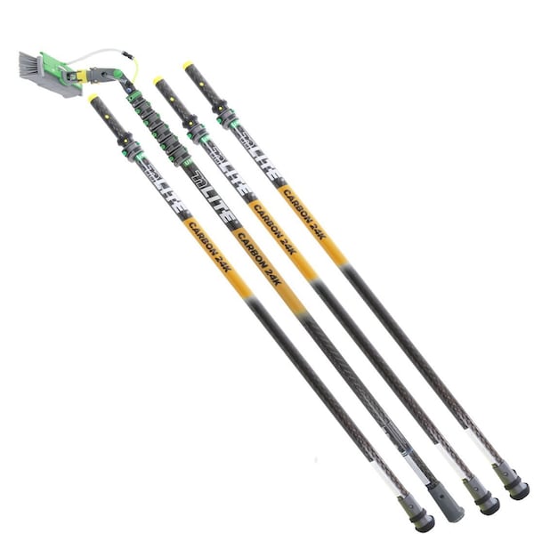 Unger nLite Carbon 24K Water Fed Pole Kit 595 Ft 16 Powerbrush CF86G,CF33G,NUK41 - main